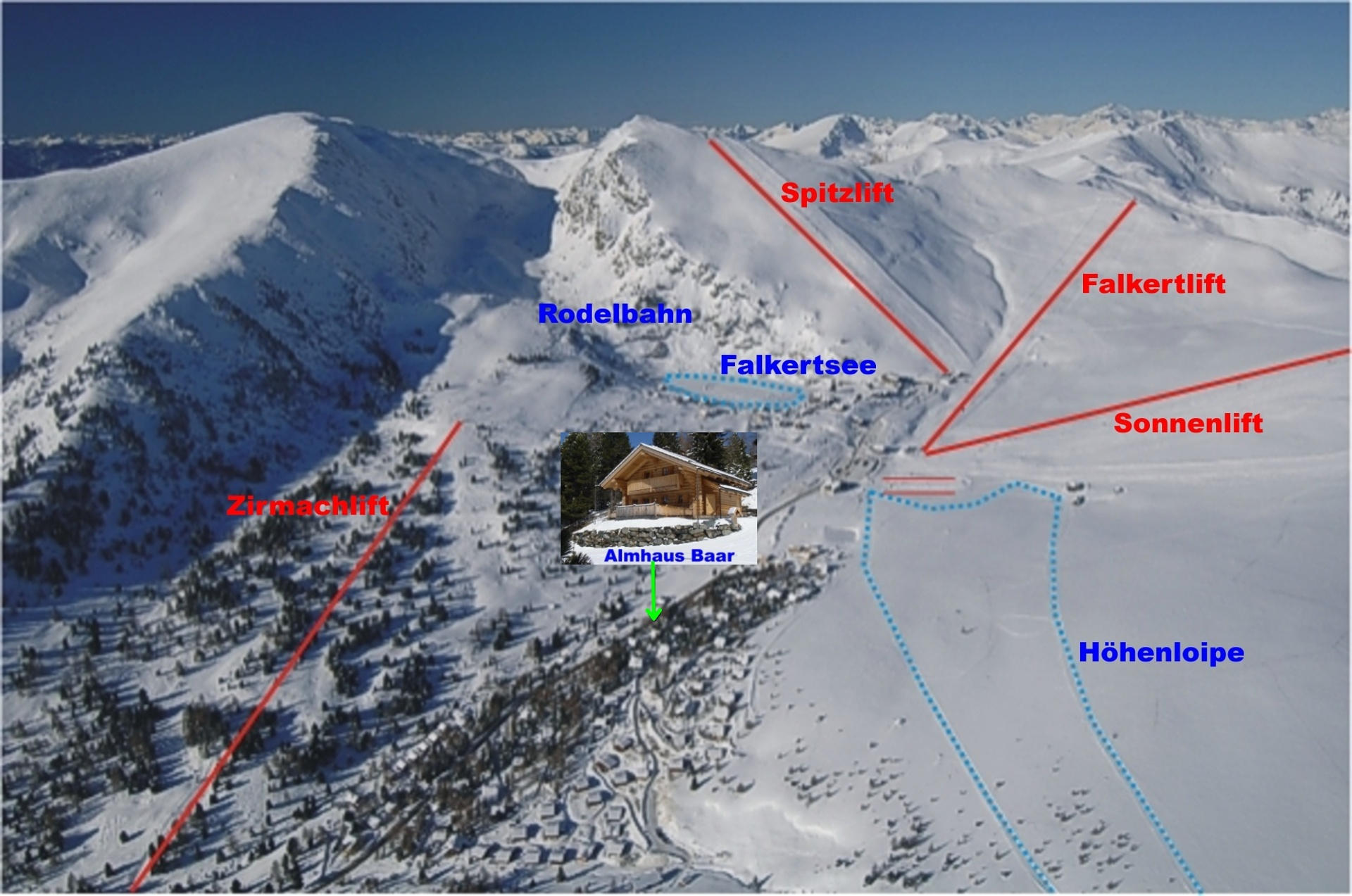 Lage des Ferienhaus Baar in Kärnten